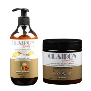 Clairon Argan Şampuan Ve Yoğun Besleyici Saç Maske Set 500Ml+500Ml